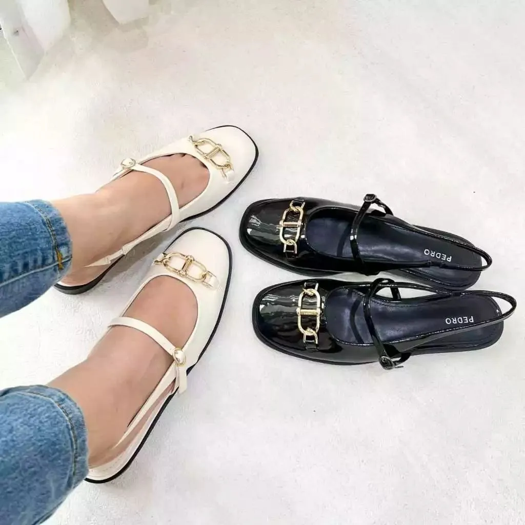 [2.2 Ramadan Fashion Sale] - Pedro Flat Shoes Wanita 9020-1 - 2cm