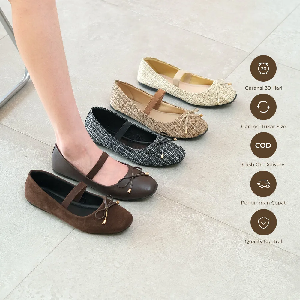 WINOD Siena Sepatu Flatshoes Wanita Sepatu Kerja Korean Style