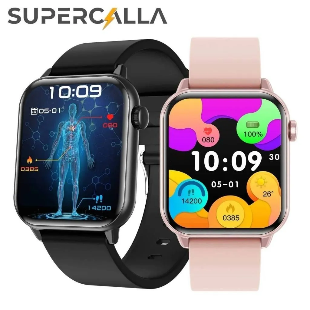 Supercalla ZW64 Smart Watch Amoled Health Heart Rate Sport SOS emergency call Smartwatch