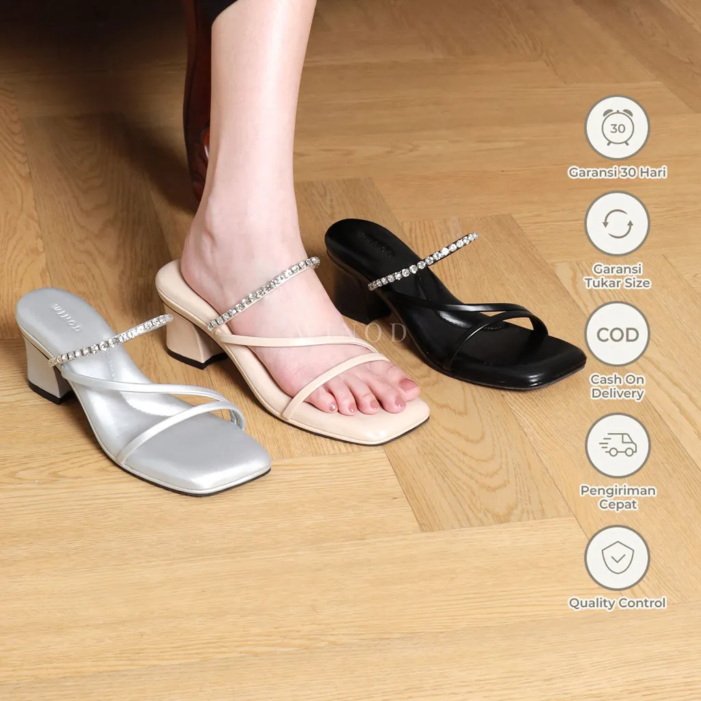 WINOD Everly Heels 5cm Pesta Kondangan Hak Tinggi Wisuda Sepatu Heels Daily    