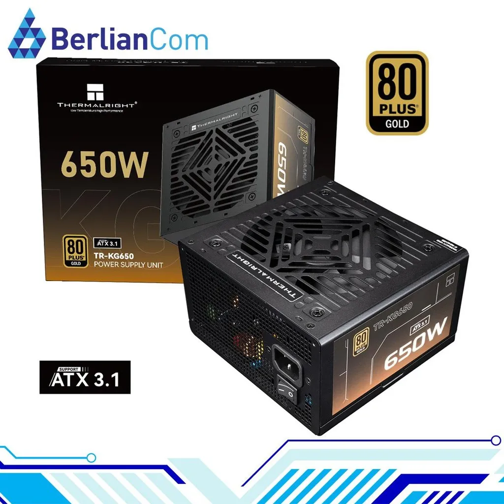 THERMALRIGHT TR-KG650 BLACK ATX3.1 650W 80 Plus Gold Full Modular PSU ATX Power Supply