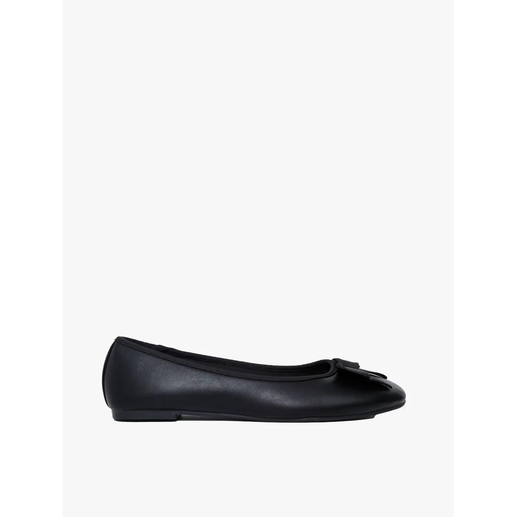 Rubi - Sepatu Wanita - Emma Bow Ballerina - Black Grosgrain