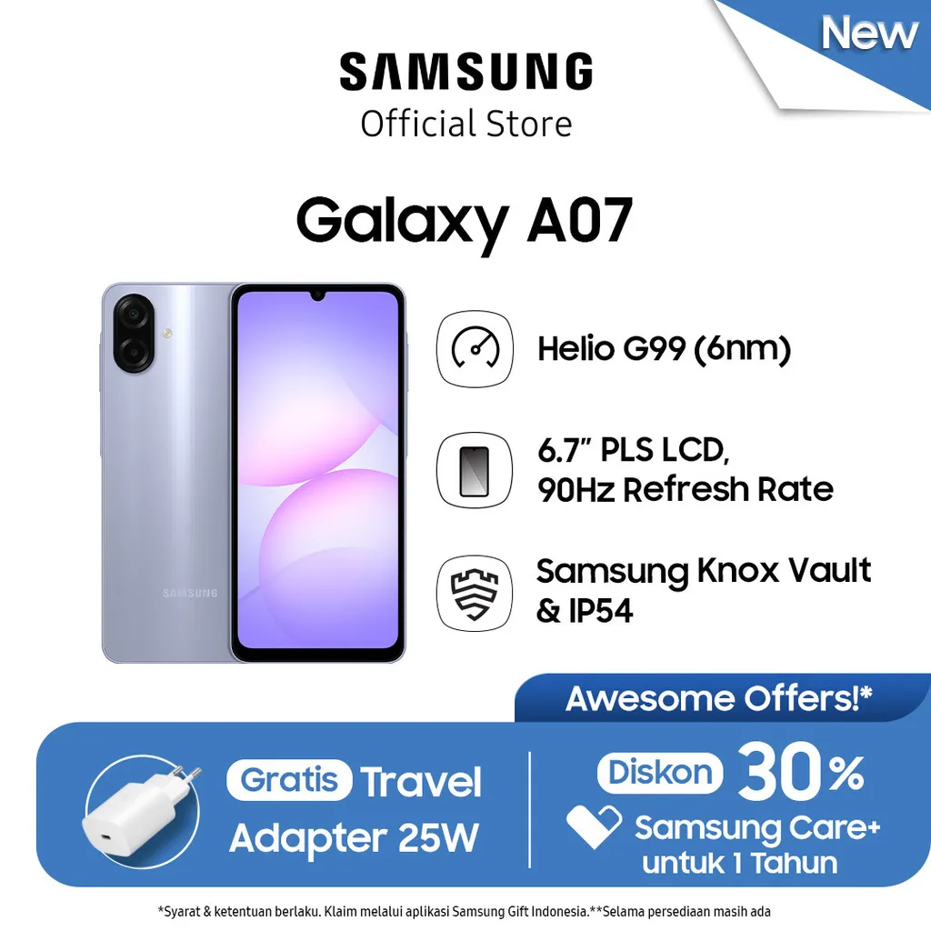 Samsung Galaxy A07 6/128GB - Light Violet