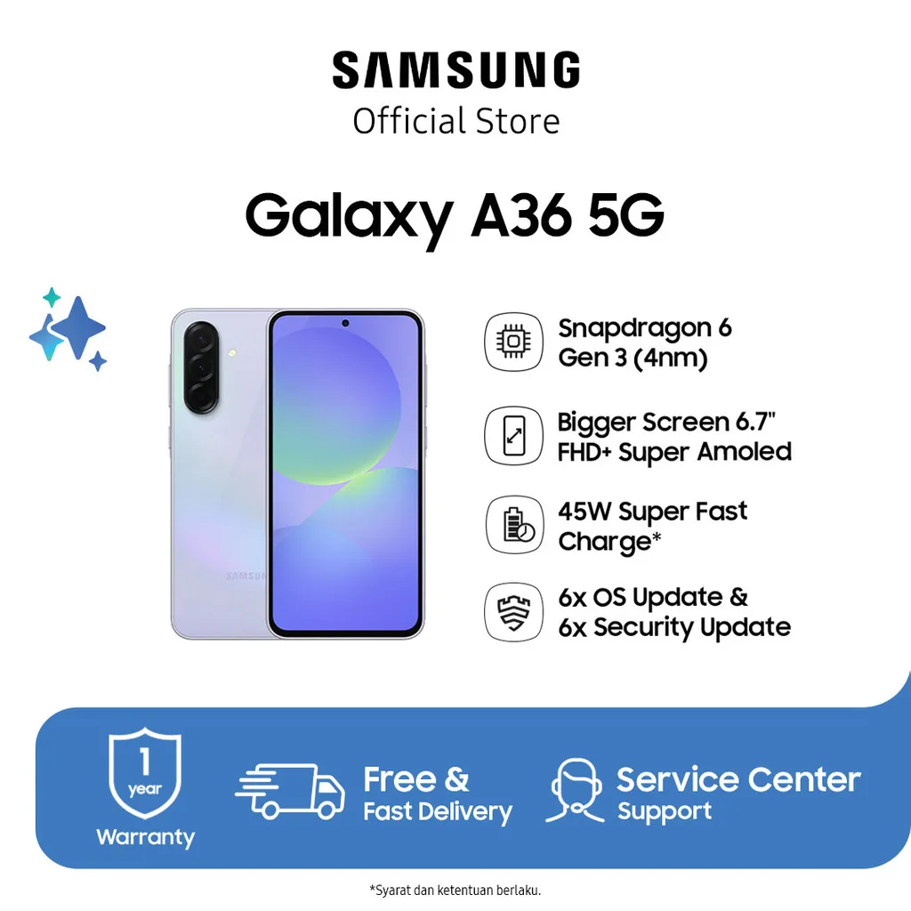 Samsung Galaxy A36 5G 8/256GB - Awesome Lavender