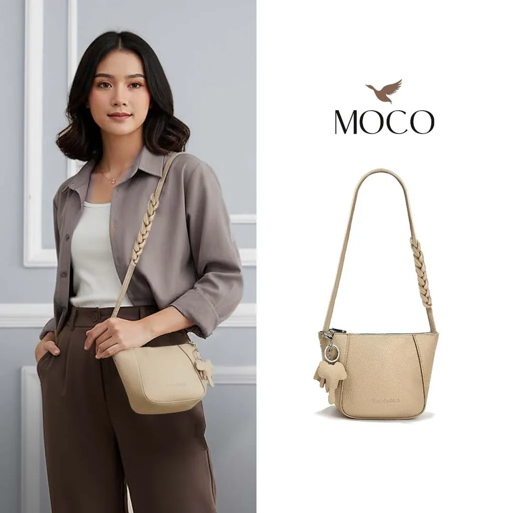 MOCO OFFICIAL - Tania Bag Fashion Tas Wanita Gaya Korea Tas Sling Bag Selempang Lucu Trendy Free Gantungan Boneka Aksen  Gajah Lucu 220