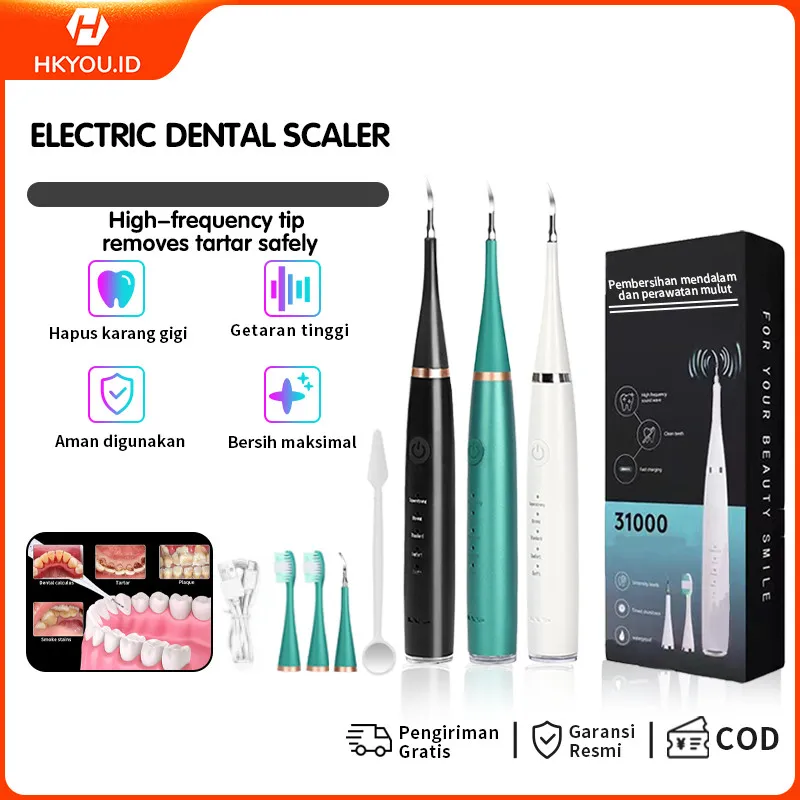 【COD】Ultrasonic Scaling Alat Pembersih Karang Plak Sikat Gigi Electric 2 IN 1 Set Dental Scaling Perawatan Dan Pembersih Karang Gigi Dental Remover Ultrasonic Toothbrush Portable / Alat Pembersih Plak Gigi / Alat Pembersih Karang Gigi Penghilang Pla