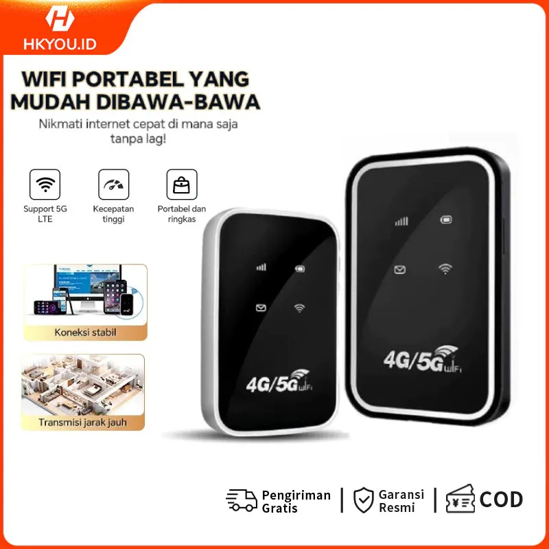 M23 300Mbps Hotspot WiFi Seluler 4G/5G LTE Modem Router Nirkabel Tidak Terkunci Semua Operator Layar LED Wi-Fi Mendukung 10 Pengguna