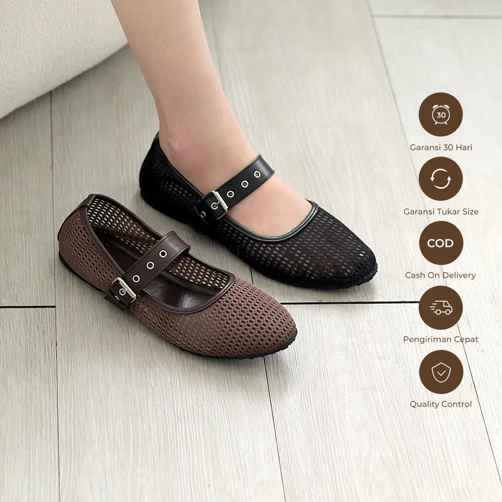 WINOD Emily Sepatu Flatshoes Wanita Slip On Casual Look Outfit