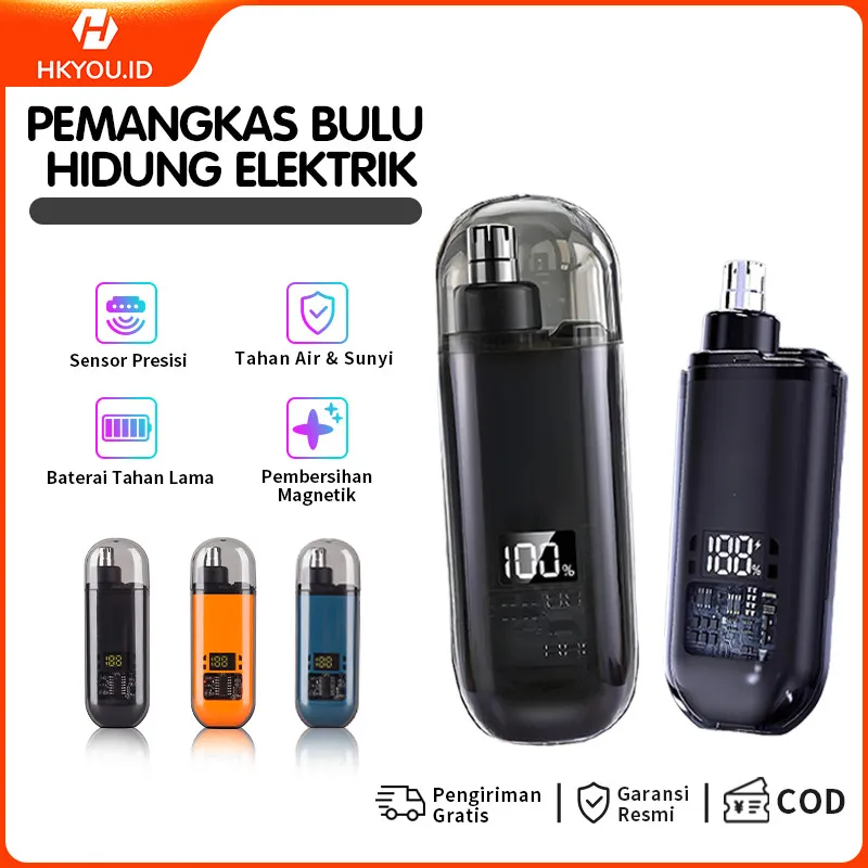 【HOT】Pemangkas bulu hidung elektrik multifungsi, pencukur bulu hidung 360°, tahan air IPX7, pengisian daya USB, penghilang bulu hidung portabel, pemangkas bulu telinga mini
