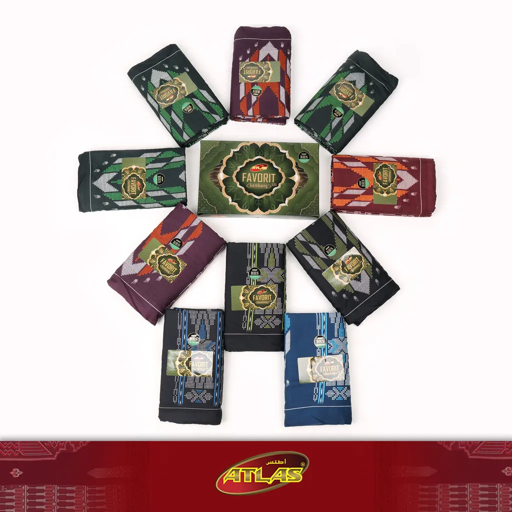 Grosir 10 Pcs Sarung ATLAS Favorit 525 Kembang Motif BHS A4 PSA 02