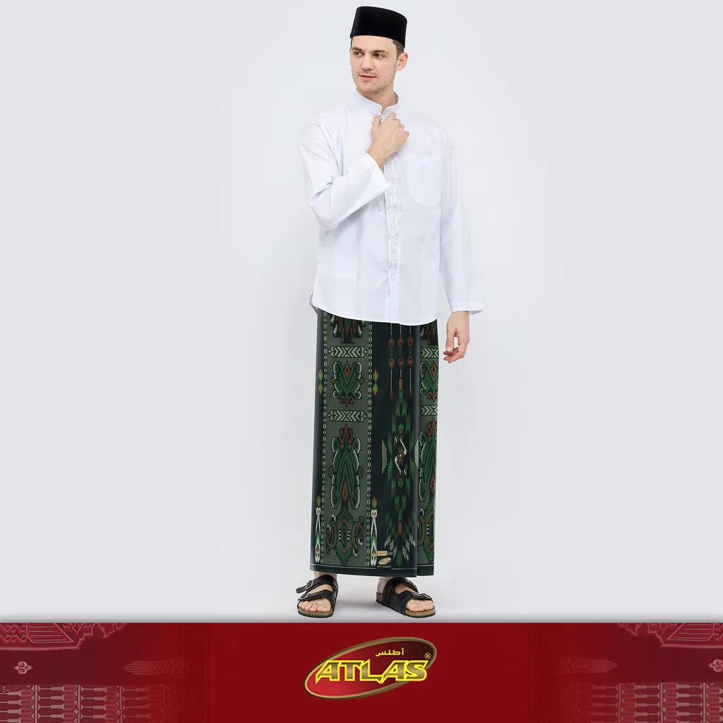 Sarung ATLAS Super Premium 920 Motif KJB Hijau Tua