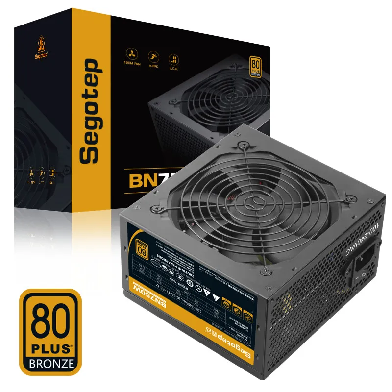 Power Supply PSU Internal PC Komputer Segotep BN750W BN-750W 750W | PCIe 5.0 | Black Hitam | Non Modular 80+ Plus Bronze | bkn 700W Garansi 6 Tahun