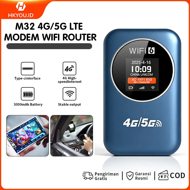 M32 300Mbps Modem Mifi Wifi 4G Unlock All Operator/4G Portable Mobile WiFi USB Mobile WiFi Modem 3000mAh