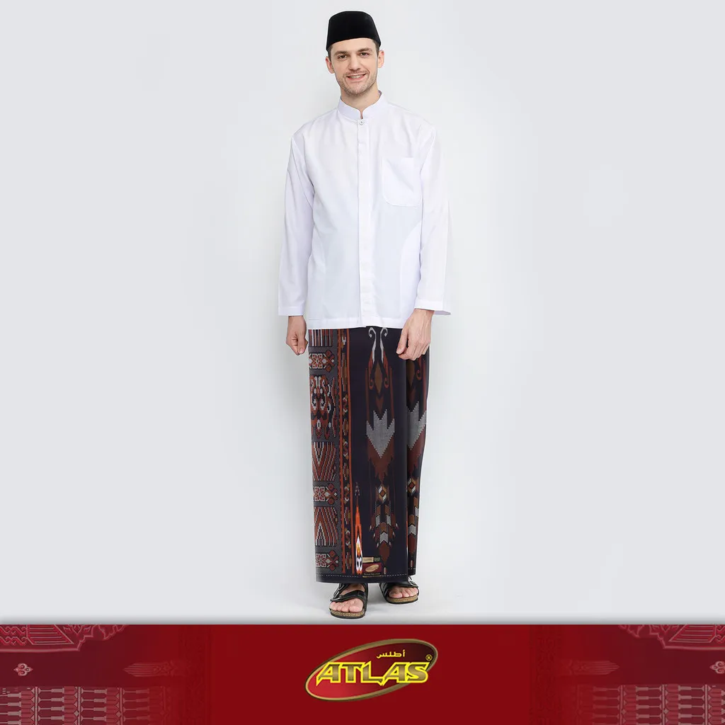 Sarung ATLAS Super Premium 920 Motif A9 KJA Coklat Tua 06