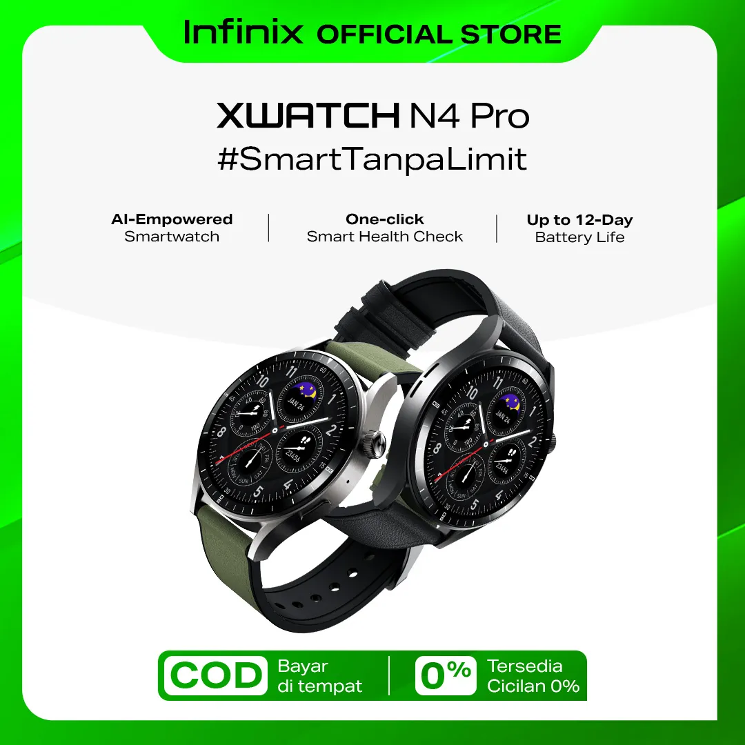 Infinix XWATCH N4 Pro - XW4E - 1.43 Inch Amoled HD Color SCreen - 300 mAh - AI Empowerd Smartwatch - IP68