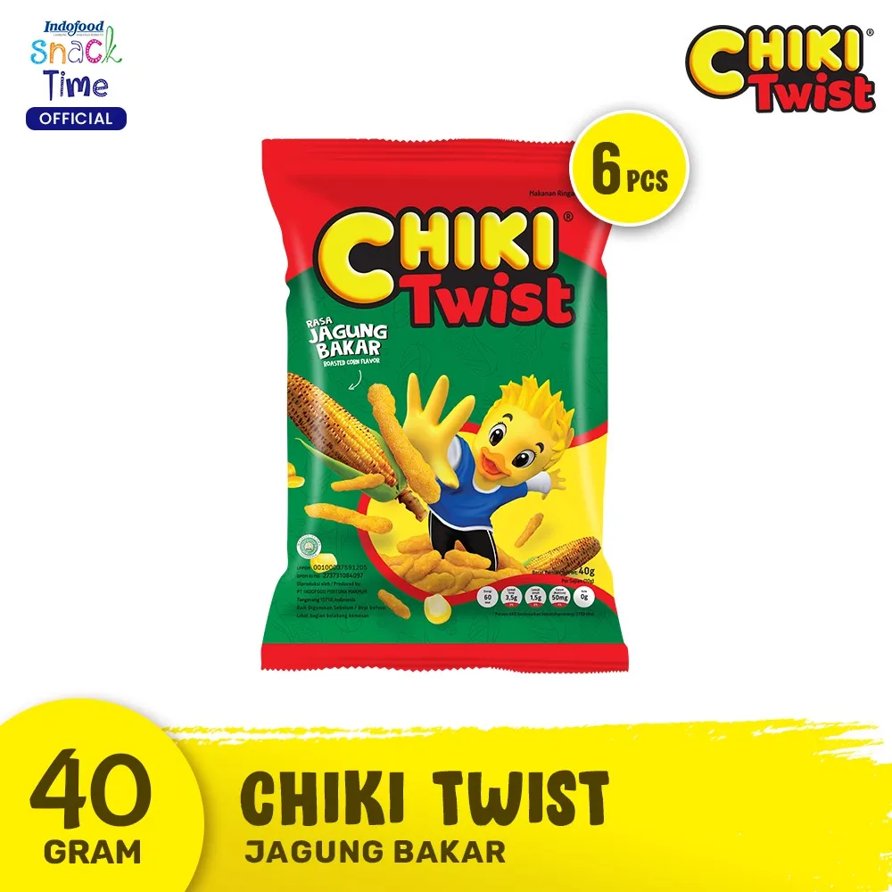 Chiki Twist Jagung Bakar 40 Gr - 6 Pcs