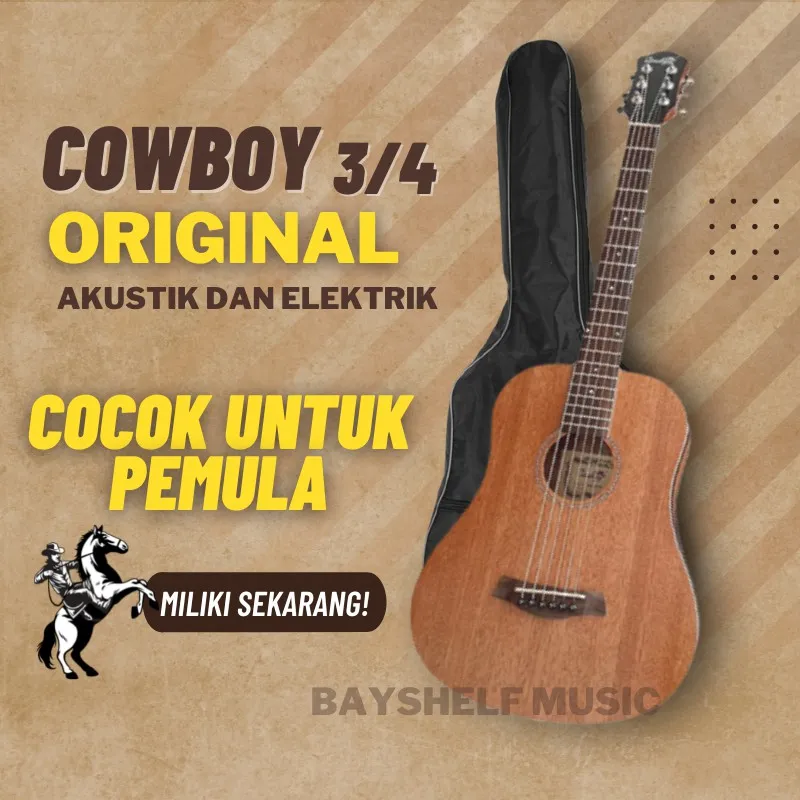 Gitar Akustik Cowboy GW-120 Original Ukuran 3/4 Murah Senar String