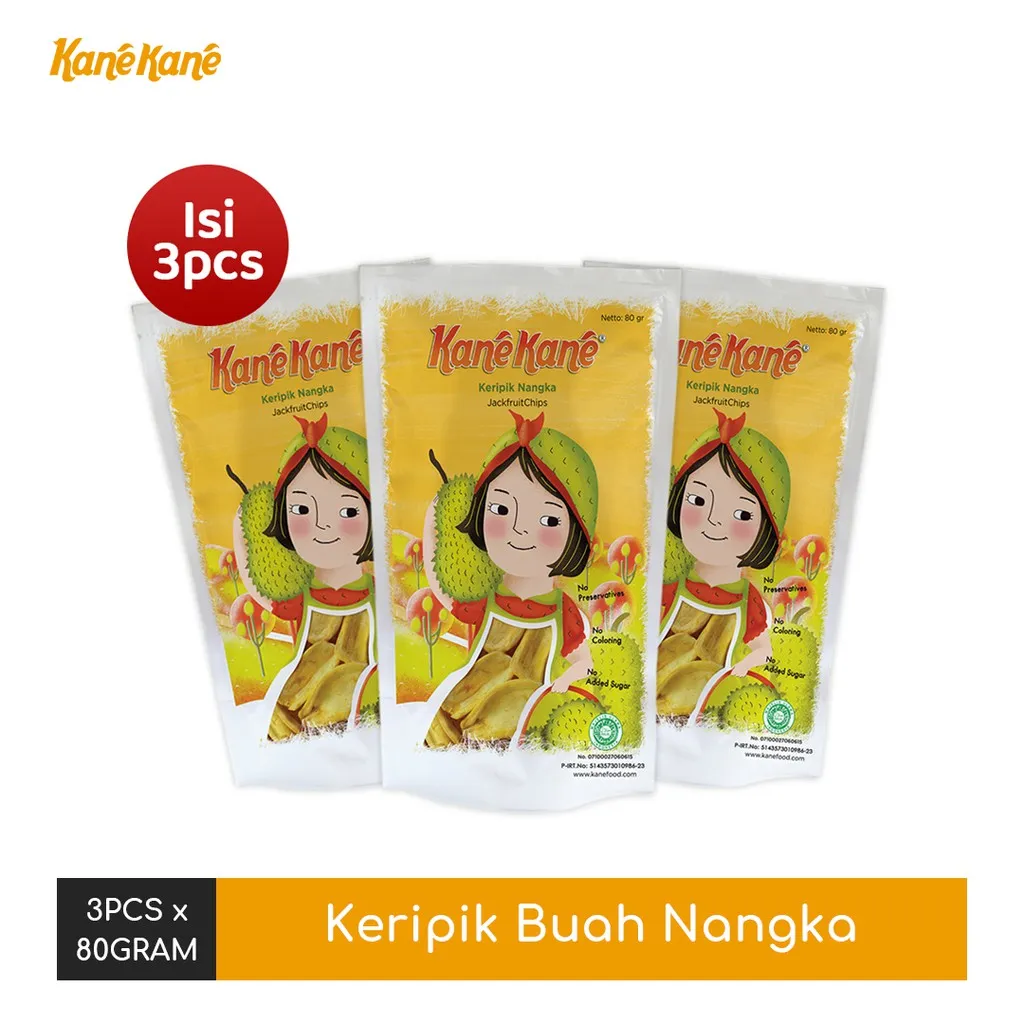 Paket Hemat Keripik Buah Nangka Kane Kane - Keripik Khas Malang - Isi 3pcs Lebih Hemat dan Murah