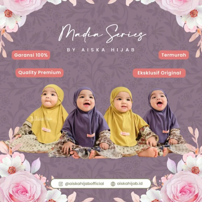 PAKAIAN ANAK MADIA SERIES BY AISKA GAMIS ANAK GAMIS COUPLE MOM & KIDS PAKAIAN ANAK PEREMPUAN 1 TAHUN PRETTY WOMAN