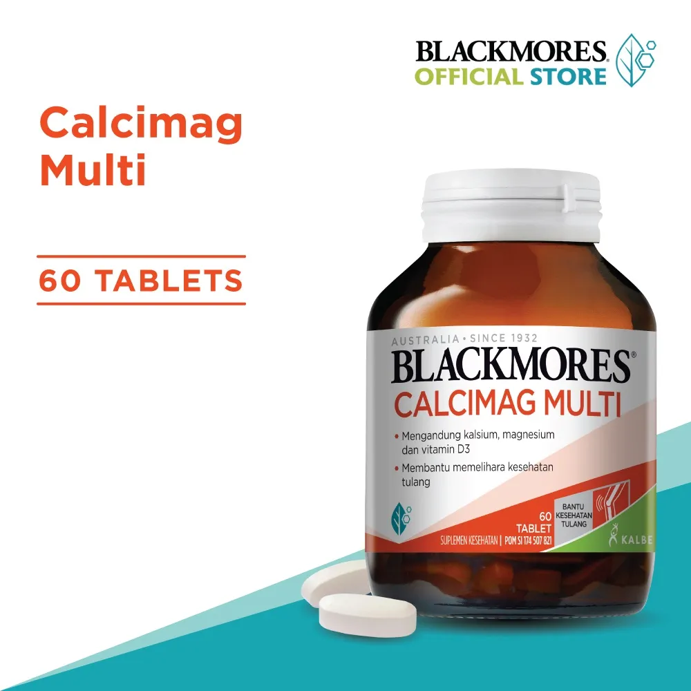 Blackmores Calcimag Multi 2 Tablet Sehari Isi 60 Tablet (Bantu Jaga Kesehatan Tulang) BPOM