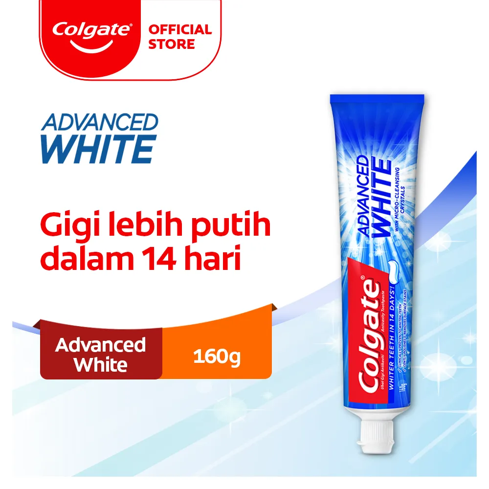 Colgate Advanced White Whitening Toothpaste 160g - Pasta Gigi