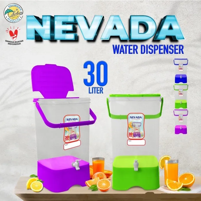 Tabitha Toples Minuman Es Teh Dispenser Portable Ukuran 30 Liter 16 Liter 10 Liter Wadah Es Buah