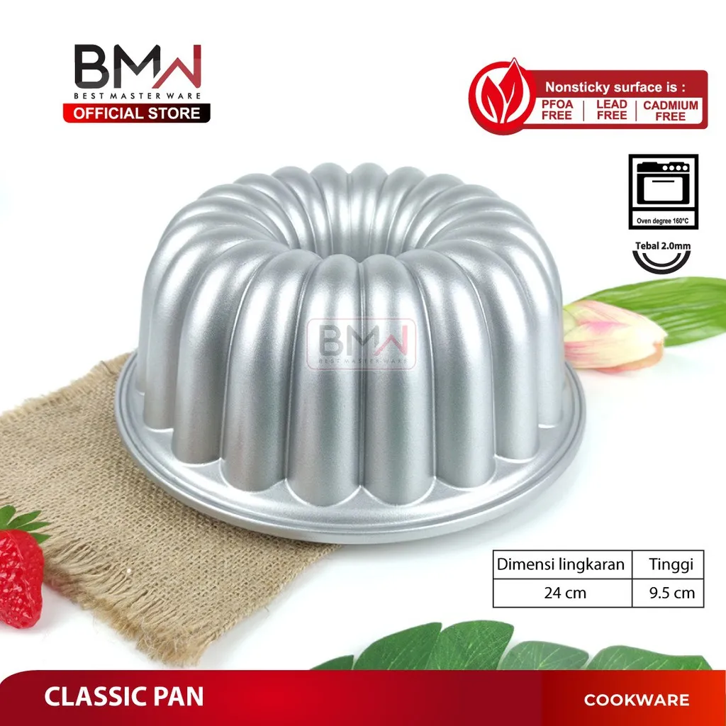 BMW Kitchen Ware - Cetakan Kue Loyang Bolu kukus agar cake pan Aluminium Anti Lengket tebal Lebaran