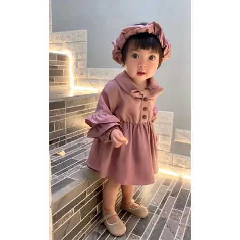 AISKA HIJAB Tunik Anak Meigy Dress, Tiara Dress, Lovely Dress Anak Bayi, Tunik Anak Bayi, home dress anak bayi, midi dress anak 0 Bulan 1 - 8 Tahun Bahan Premium Bahan Original Adem Lembut Berkualitas Untuk Usia 0 Bulan 1,2,3,4,5,6,7,8 Tahun