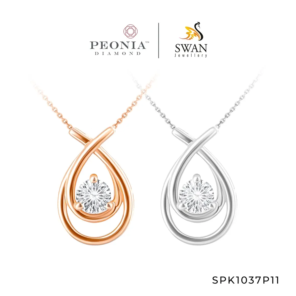 Liontin Berlian/Pendant Diamond SPK1037P11 - Peonia Diamond by Swan Jewellery