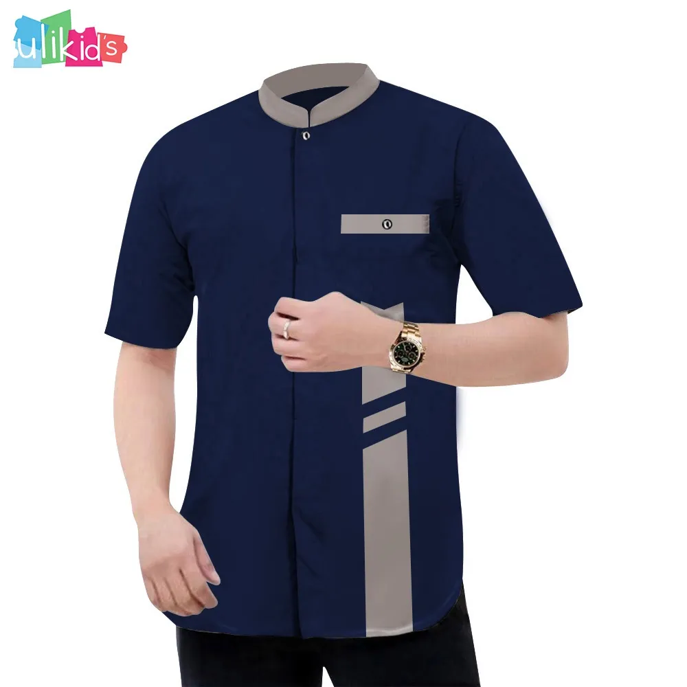 Ulikids Baju Koko Kurta Dewasa Lengan Pendek M- L-XL-XXL Bahan Cotton Toyobo Lebaran 2023