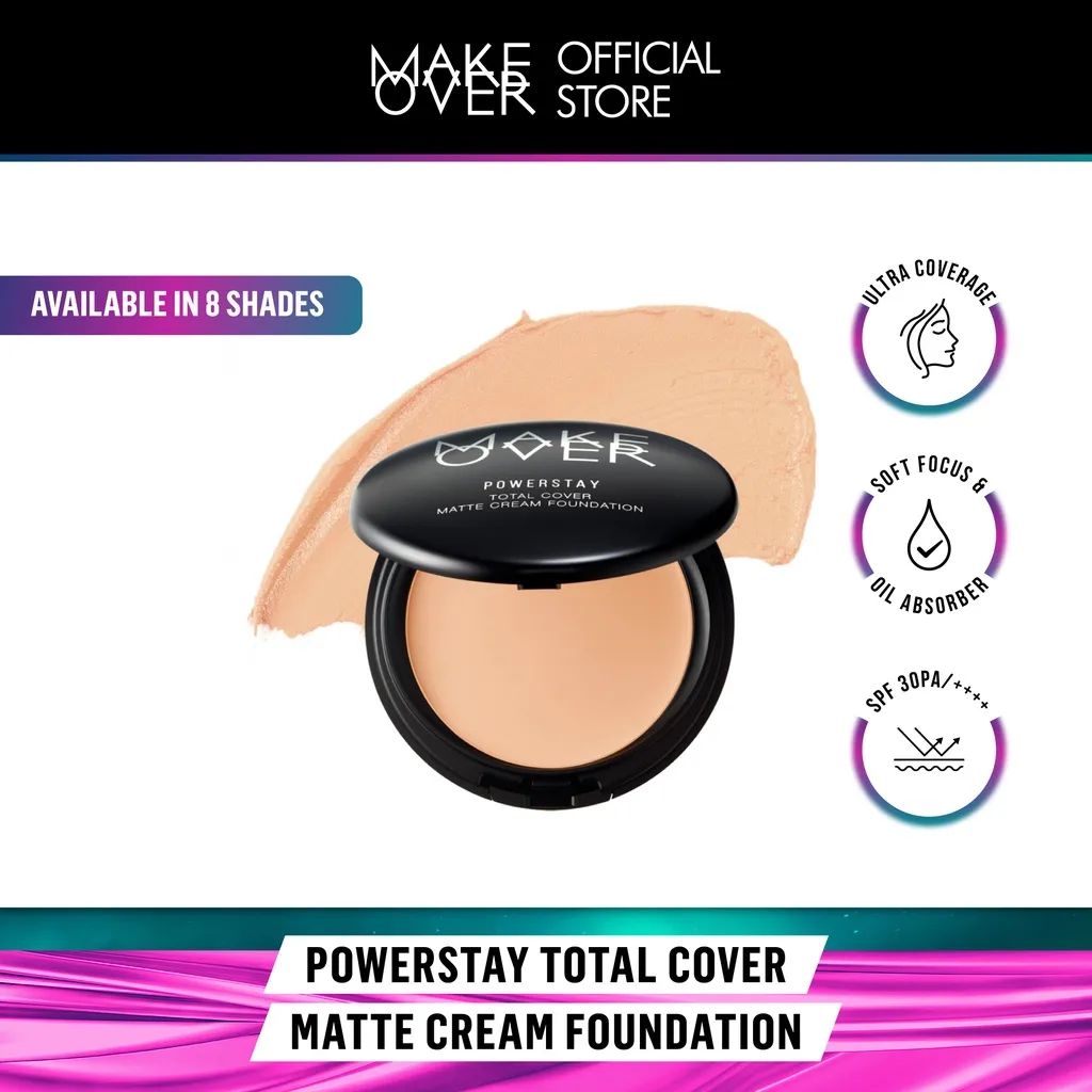 MAKE OVER Powerstay Total Cover Matte Cream Foundation 12 g - Cream Foundation