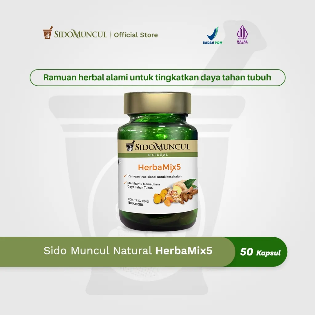 Sido Muncul Natural HerbaMix5 - Ramuan Herbal Alami Daya Tahan Tubuh
