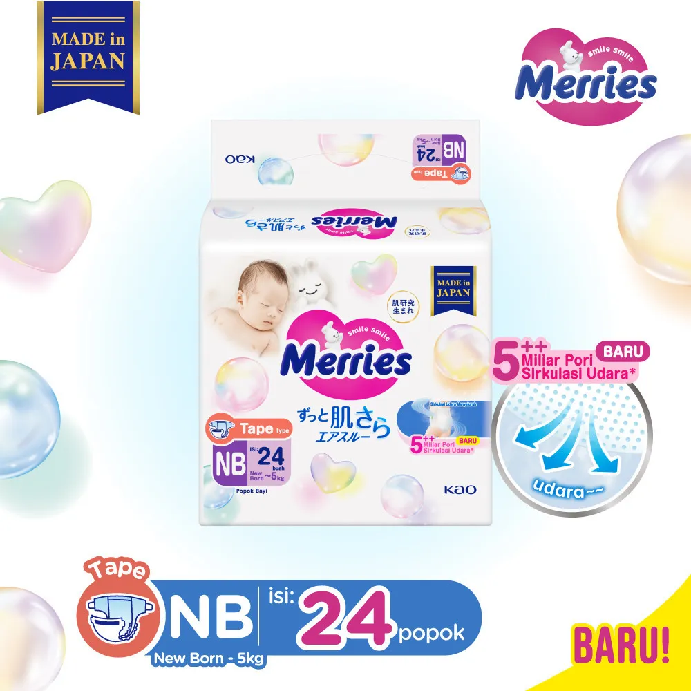 Merries Premium Popok Bayi Perekat NB 24