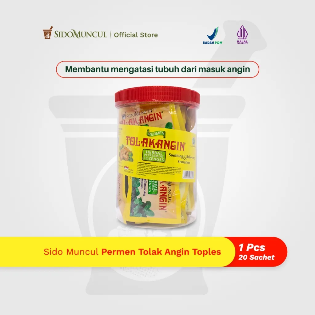 Sido Muncul Permen Tolak Angin Toples 20's - Masuk Angin