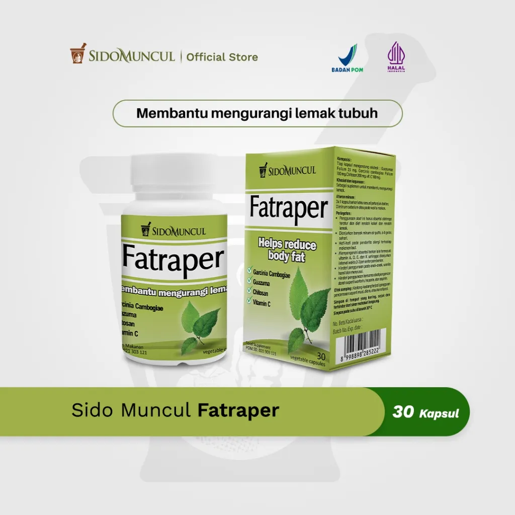 Sido Muncul Natural Fatraper 30 Kapsul - Membantu Mengurangi Lemak Tubuh