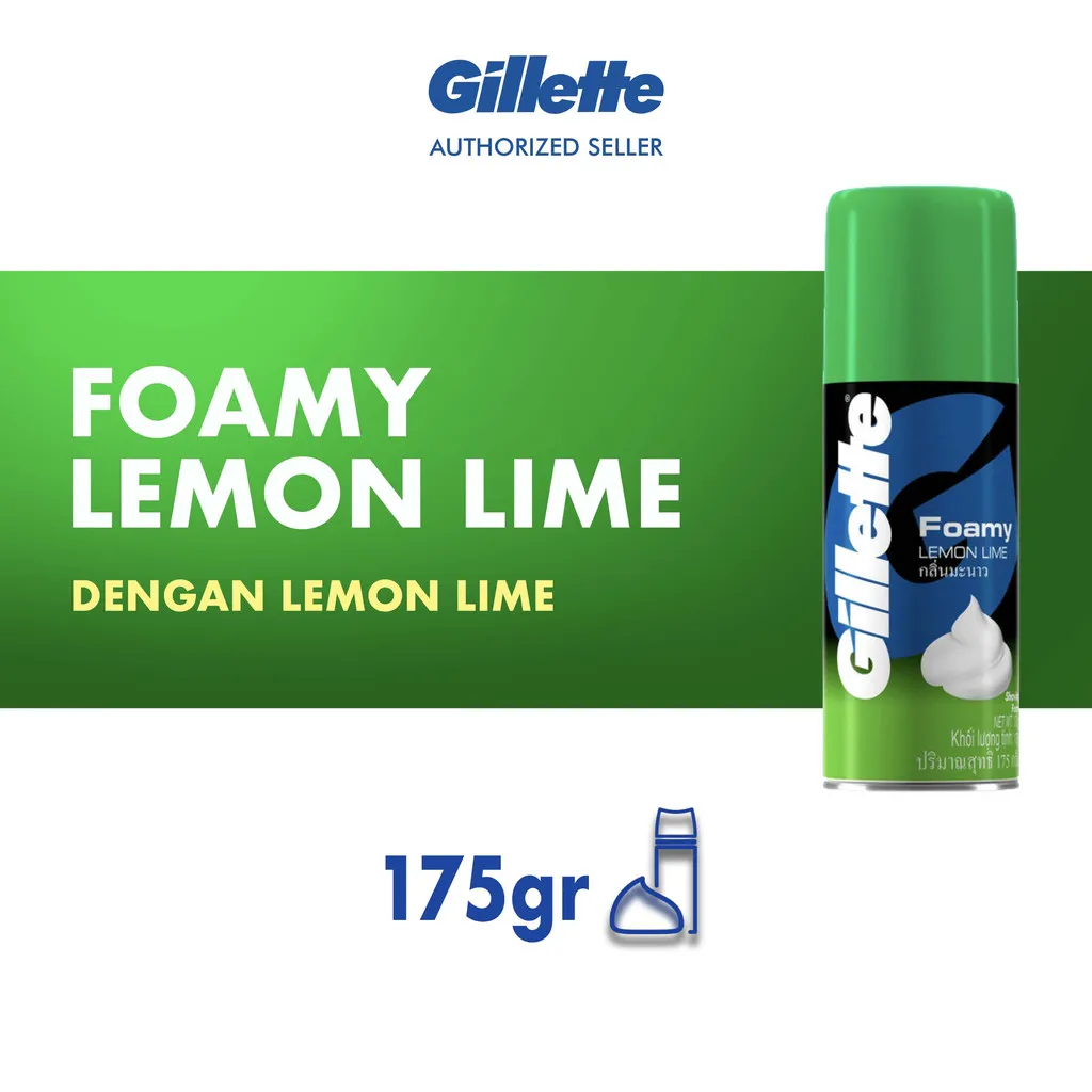 Gillette Foam Krim Cukur Lemon Lime 175g