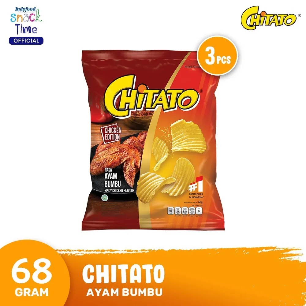 Chitato Ayam Bumbu 65 Gr - 3 Pcs