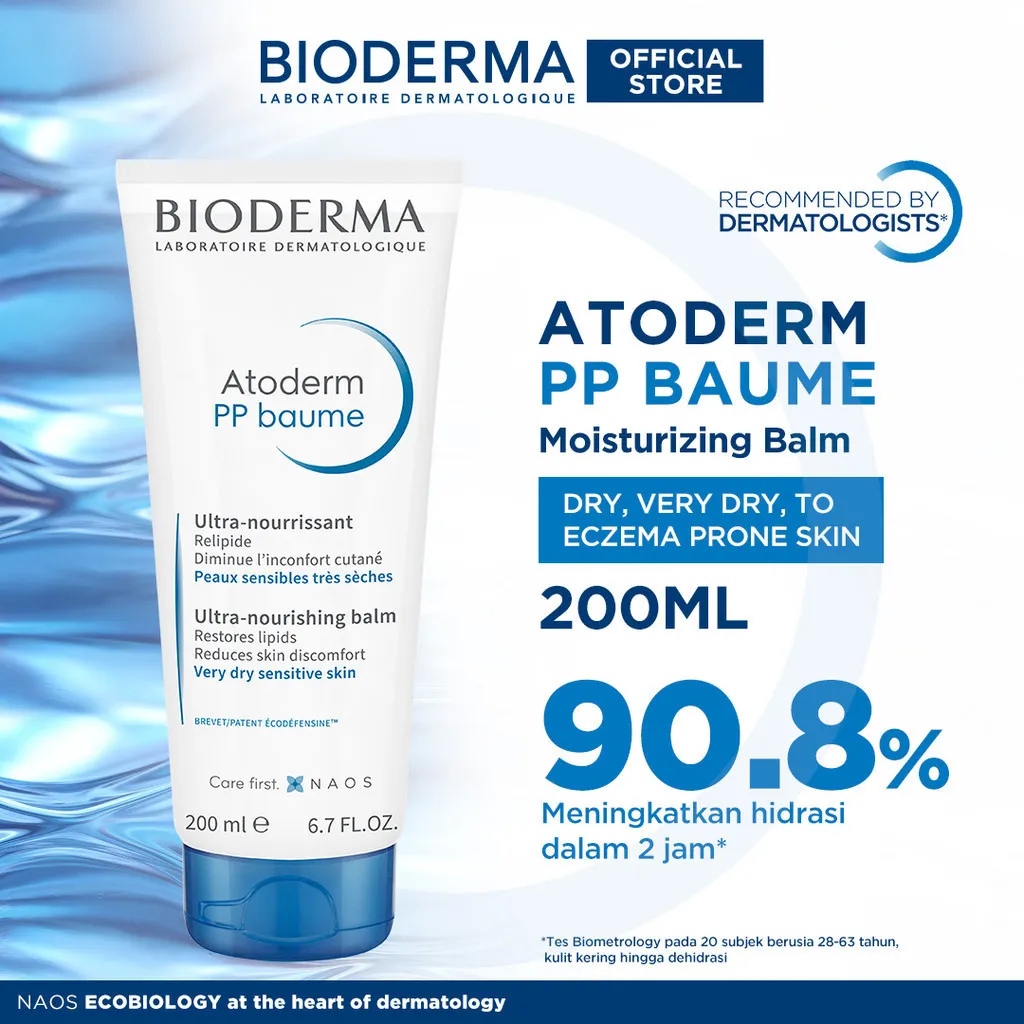 Bioderma Atoderm PP Baume 200 ml - Face / Body Moisturizer untuk Kulit Kering / Sangat Kering / Atopi