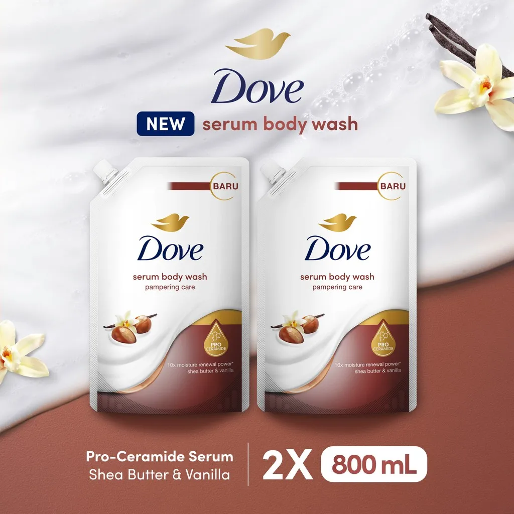 Dove Serum Body Wash Pro-Ceramide - Pampering Care 800ml Twinpack (x2)