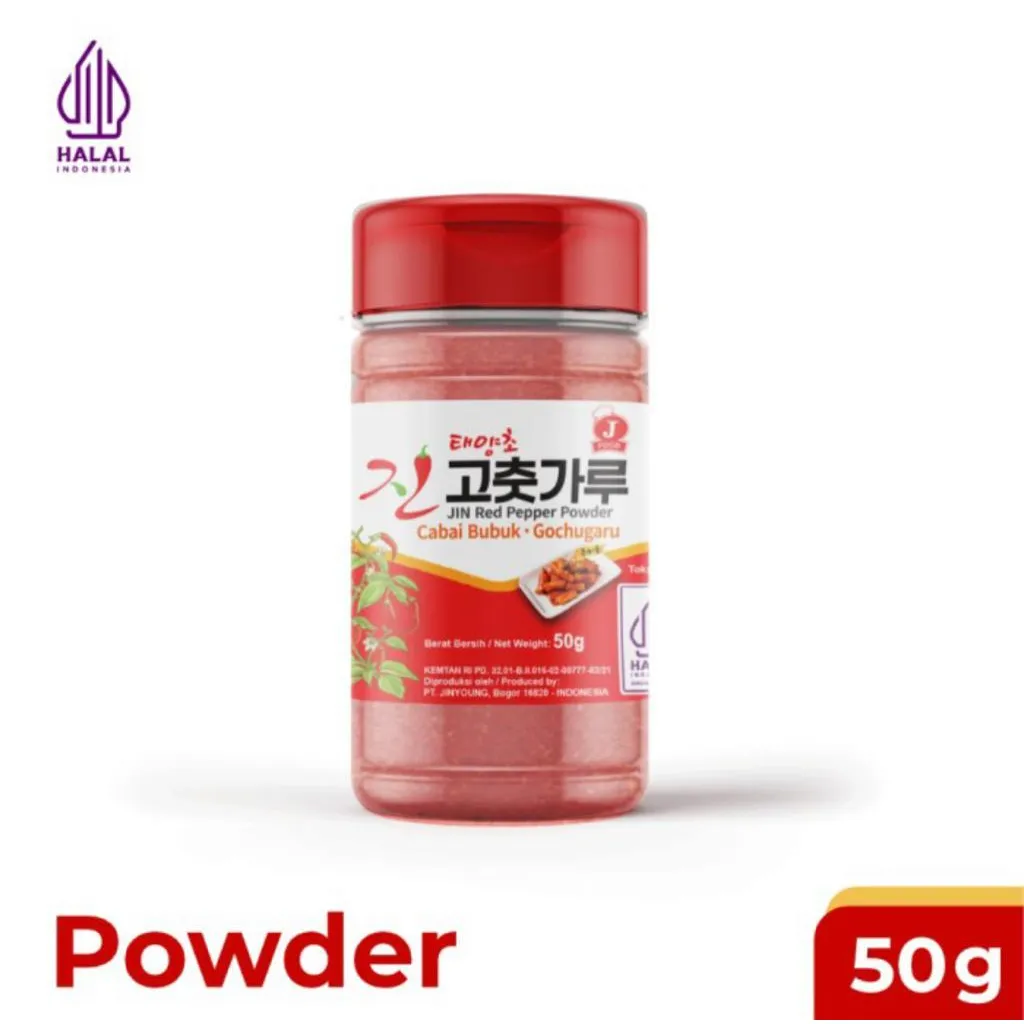 J FOOD JIN Red Pepper Powder (Cabai Bubuk - Gochugaru) 50 gr