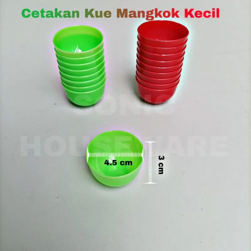 3 lusin Cetakan Mangkok Mangkuk Kecil Diameter 4.5 cm Kue Talam Kue Bugis Agar Ager Cucing Pudding Puding Telor Telur Mata Sapi Ceplok Nona Manis Coklat Bolu Apem Kukus Siomay Lumpang Polos Pink Merah Hijau Tosca Orange Plastik Serbaguna Palembang