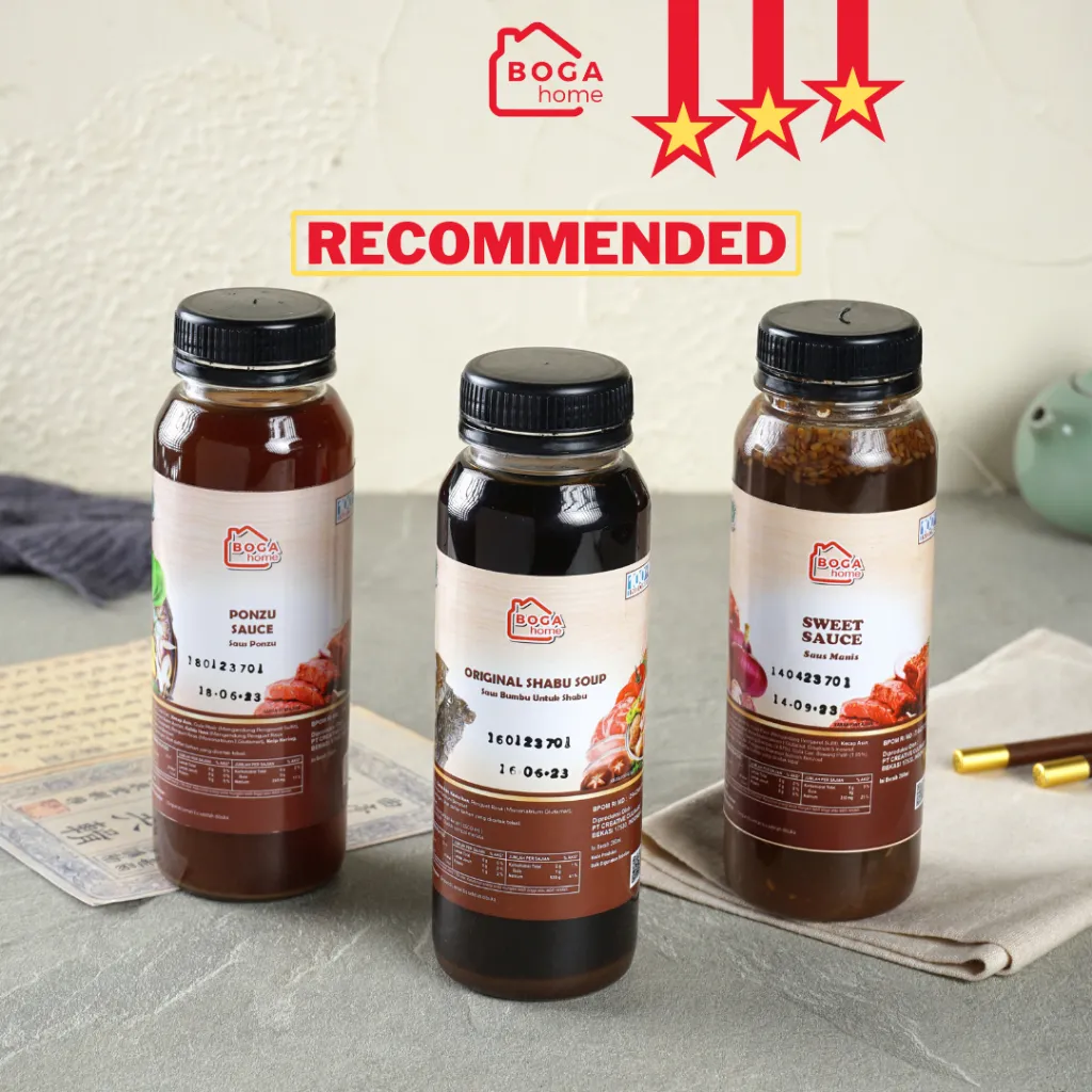 Boga Kitchen Bundle Package Shabu Soup - Sweet Sauce - Ponzu Sauce - Special Yakiniku