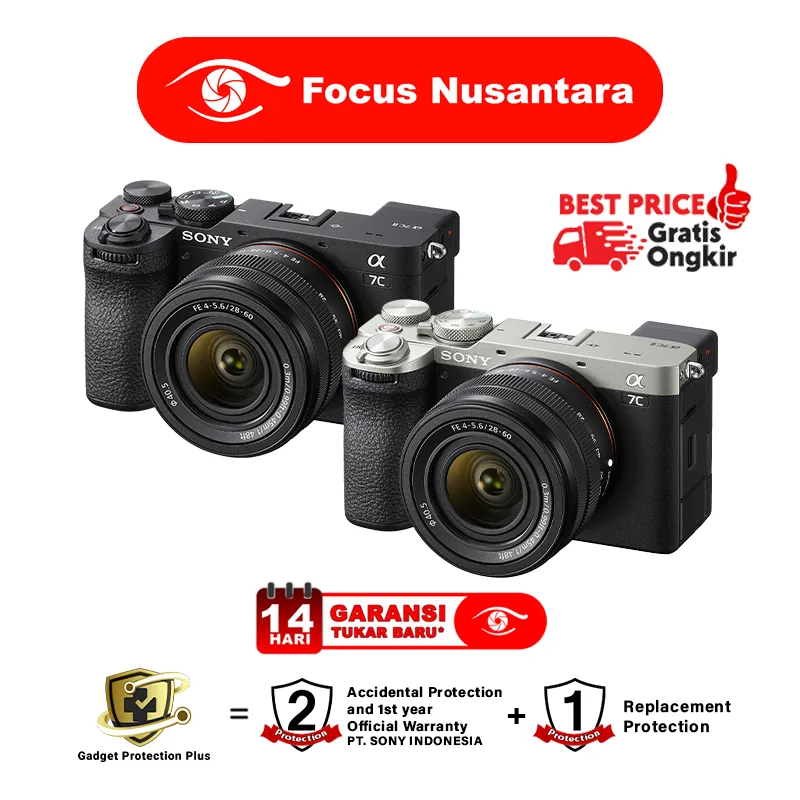 Sony A7CII Kit 28-60mm / SONY Alpha A7C II Body / Sony 7 C Mark II GARANSI RESMI