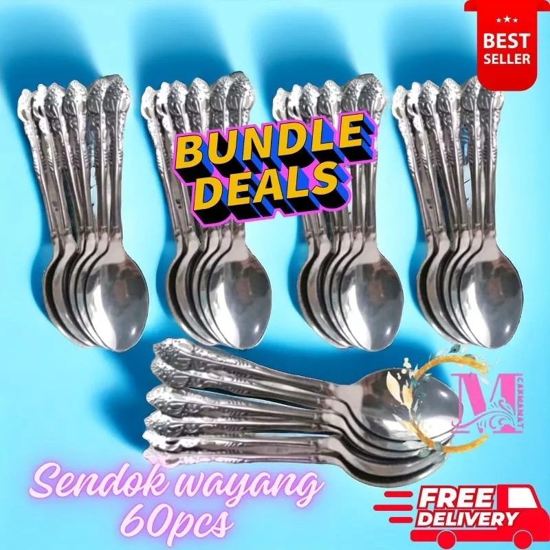 Paket bundling sendok wayang 60pcs(5lusin)