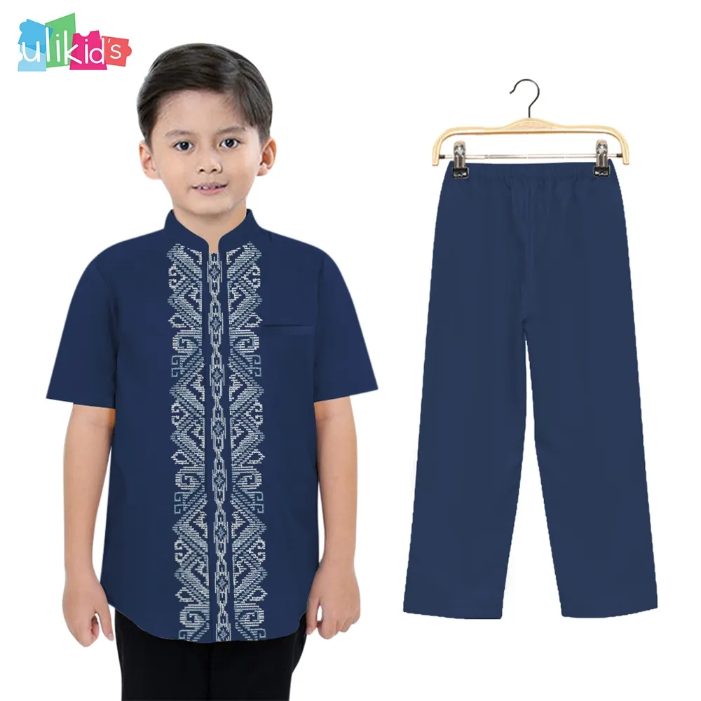 Ulikids Baju Muslim Set Setelan Koko Anak Anak Laki-Laki Kombinasi Bordir Batik 4-10 Tahun Terlaris Dan Termurah Lebaran 2024