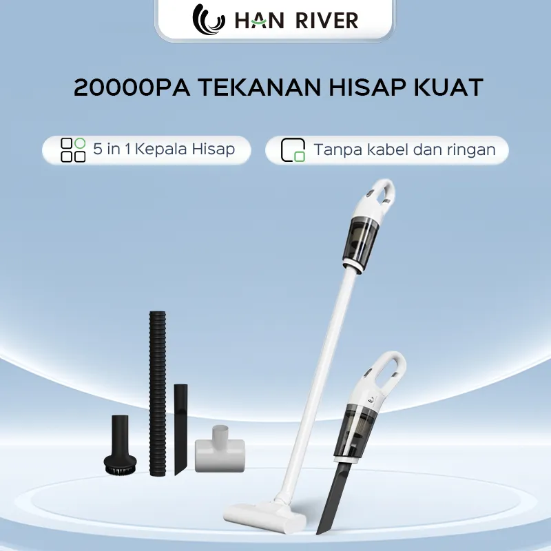 HAN RIVER Vacuum Cleaner 20000Pa Super Strong Suction Vacuum Cleaner Penyedot Debu 5 in 1