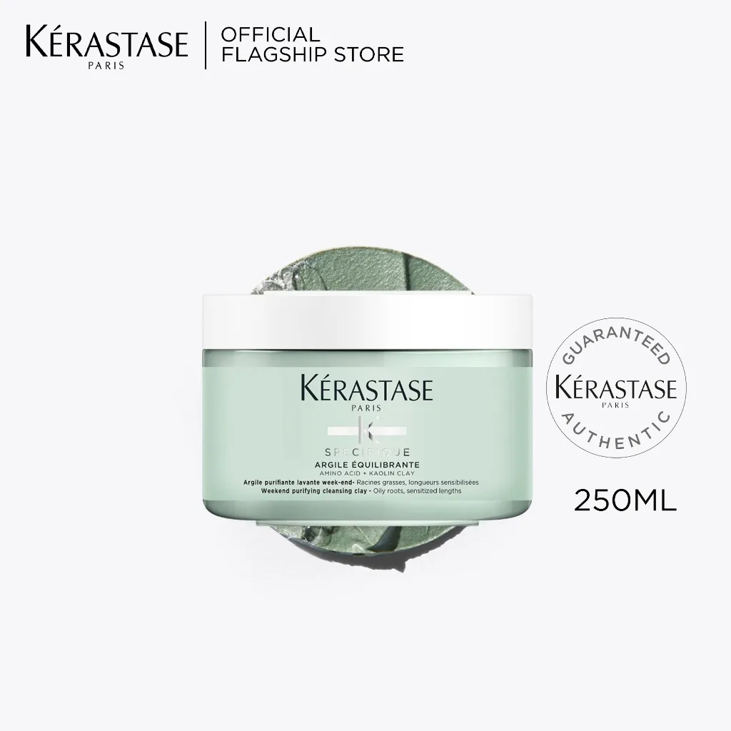 Kerastase Argile Equilibriante 250ml Deep Cleansing Clay for Oily Scalp - Cleansing Clay Shampoo Kulit Kepala & Rambut Berminyak