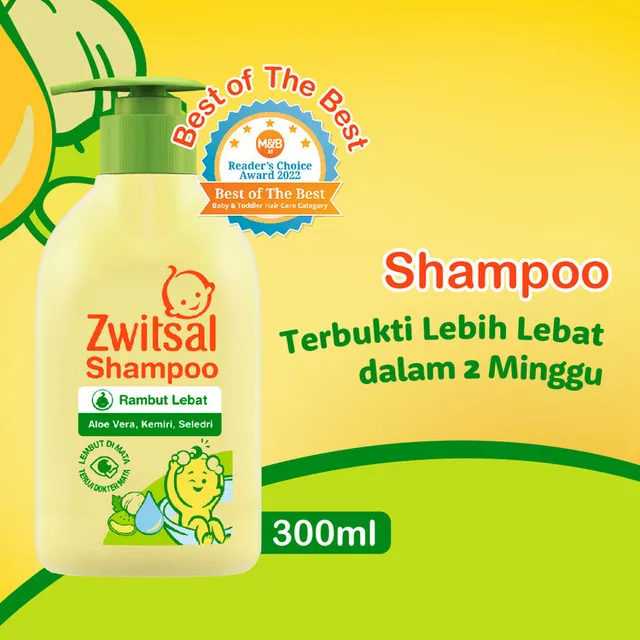 ZWITSAL Baby Shampoo - Aloe Vera, Kemiri & Seledri 300 mL
