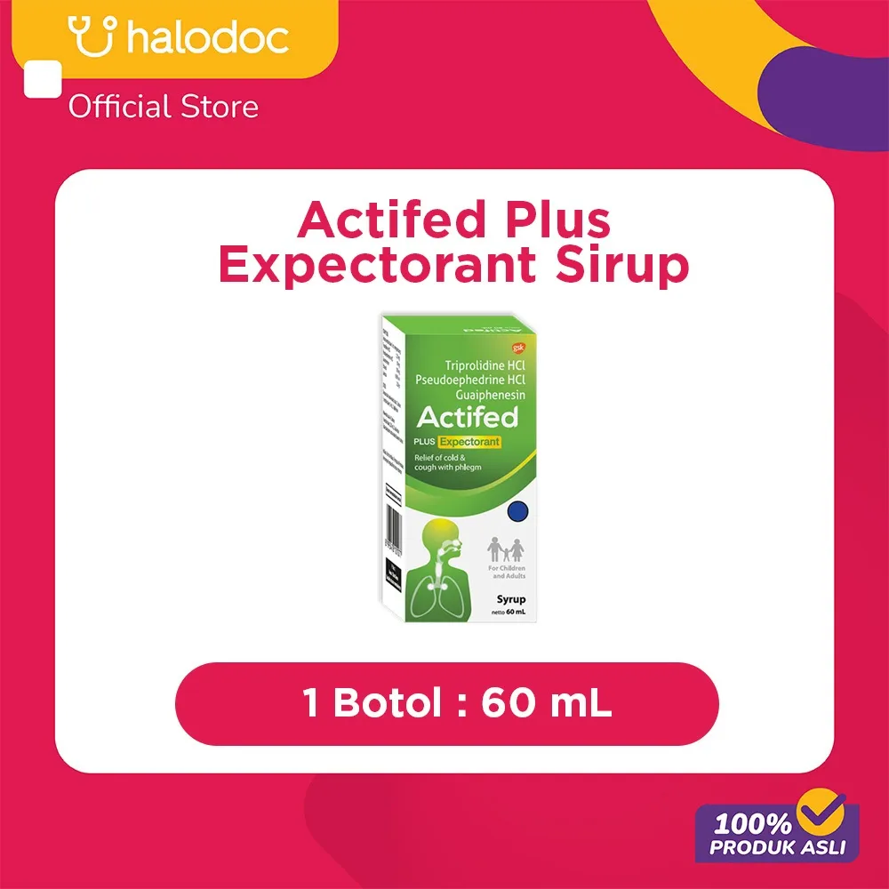 Actifed Plus Expectorant Sirup 60 ml (Hijau)