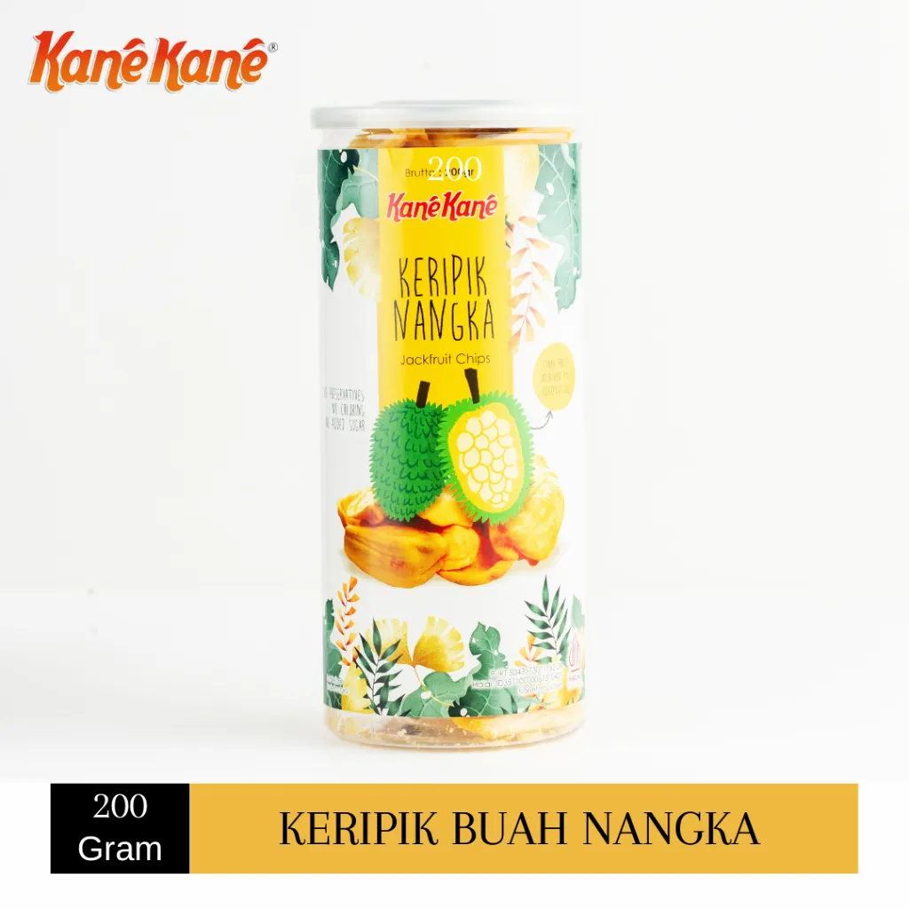 Keripik Buah Nangka - Kripik Nangka - Fruit Chips - Keripik Kane Kane - Keripik Buah Khas Malang - Kemasan Tabung Cantik 220 gram